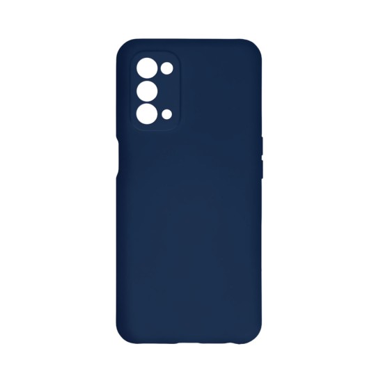 Capa de Silicone com Moldura de Câmera para Oppo A74 5G Azul Escuro